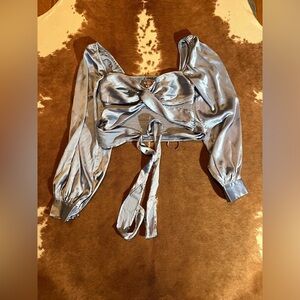 Urban Outfitters light blue satin top 
size medium